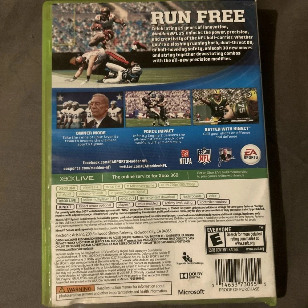 EA Sports Madden NFL 25 Xbox 360 Barry Sanders 25th Anniversary Edition 2013